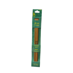 Strumpfstricknadeln Bambus, 20cm, 3,00mm