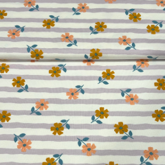 Hanabi - Flower Stripes - flieder/weiß
