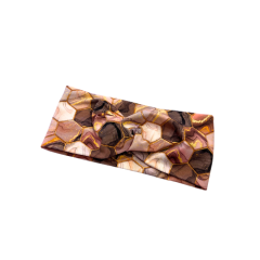 Knotenstirnband rosa mamoriert mit Wabenstruktur - Gr. 1