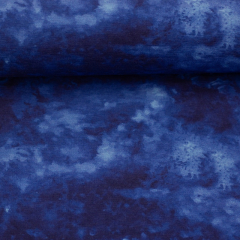 Baumwolljersey - Batik nachtblau