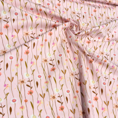 60cm Zuschnitt - Rico Design - Baumwolle- rosa Wildblumen