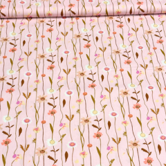 60cm Zuschnitt - Rico Design - Baumwolle- rosa Wildblumen