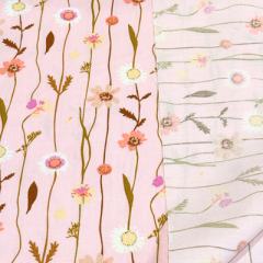 60cm Zuschnitt - Rico Design - Baumwolle- rosa Wildblumen