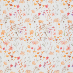 Alsfeld - beschichtete Baumwolle - Zweige, Blüten, senf/apricot