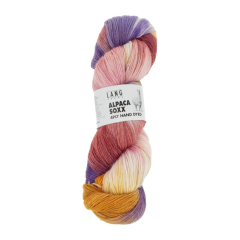 Alpaka Soxx 4-fach - violett/orange (Fb.01)