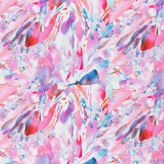 65cm Reststück - Angelina - Wasserfarben Abstrakt Lila/Rosa - French Terry