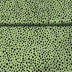 1,3m Reststück - Hanabi • French Terry - rain of Dots - hellgrün