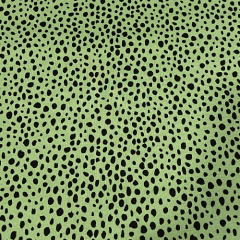 1,3m Reststück - Hanabi • French Terry - rain of Dots - hellgrün