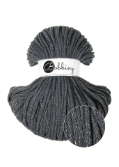 Bobbiny Premium 5 mm Flechtkordeln in Shiny Charcoal