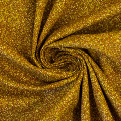 Baumwolle Uni mit Glitter - gold