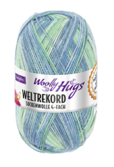Woolly Hugs Weltrekord Sockenwolle Fb. 05 - hellblau/blau/grün