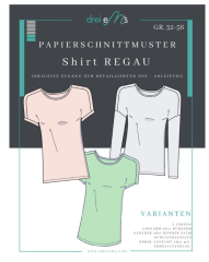 Dreiems - Papierschnittmuster Shirt Regau für Damen - Gr. 32-56