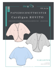 Papierschnittmuster Cardigan Rovito Damen - Gr. 34-54