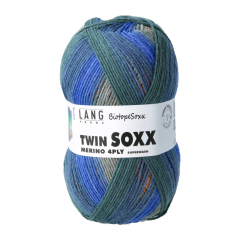 Sockenwolle TWIN SOXX 4-FACH Merino in Türkis (Fb. 558) - BiotopeSoxx