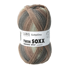 Sockenwolle TWIN SOXX 4-FACH Merino in braun/grau (Fb. 553) - BiotopeSoxx