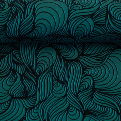 SWAFING • Baumwolljersey Mussel Bench by Thorsten Berger - smaragd