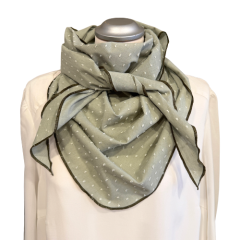 leichtes Dreieckstuch zartgrün mit Tupfen