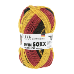 Twin SOXX 4-FACH/4-PLY - Football Soxx in schwarz/rot/gelb (Fb. 596) - Deutschland