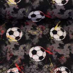 Baumwolle - Fußball - grau/schwarz - Swafing