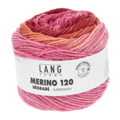 Merino 120 Dégradé (fb.16 - rosa/orange/rot)
