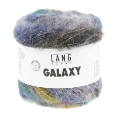 Lang Yarns Galaxy  Fb. 04 Grau / Blau / Gelb - Merino-Alpaka-Garn