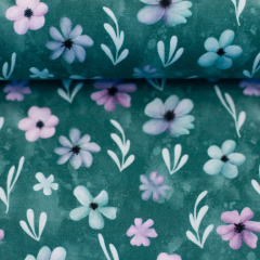Modal French Terry Velvet Bloom by Mrs. Mint – Swafing