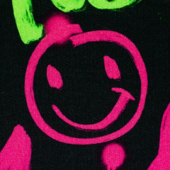 Smile - Sweat angeraut - Grafitti, Herzen und Schrift