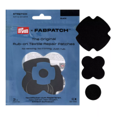 Rub-on Patch STRETCH schwarz – selbstklebende Reparaturflicken