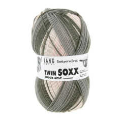 Twin SOXX 6-FACH - rosa/offwhite/grün - Lang Yarns Sockenwolle