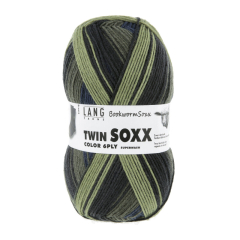 Twin SOXX 6-FACH - grün/navy - Lang Yarns Sockenwolle