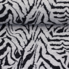 Jacquard Jersey - Tiger schwarz / weiß - Emily von Swafing