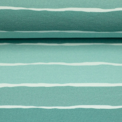 French Terry - FLUFFY by Mrs Mint Design - Streifen in mint