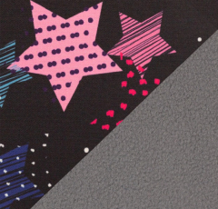 Nano Softshell mit Fleece-Innenseite Fiete Sterne schwarz pink